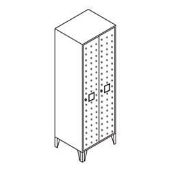 Portofino Kleiderschrank de luxe m.Füßen 2 Abteilen