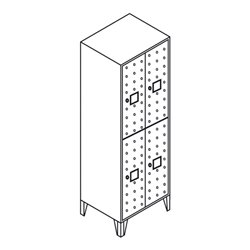 Portofino Kleiderschrank de luxe m.Füßen doppelstöckig 4 Fächer
