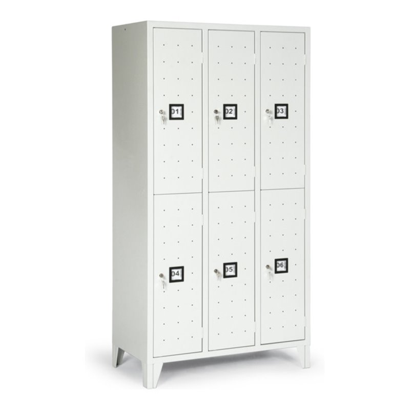 Portofino Kleiderschrank de luxe m.Füßen doppelstöckig 6 Fächer