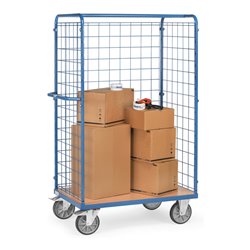 fetra Paketwagen 858+ Drahtgitterwänden, Tragkraft 600kg mit TPE-Reifen