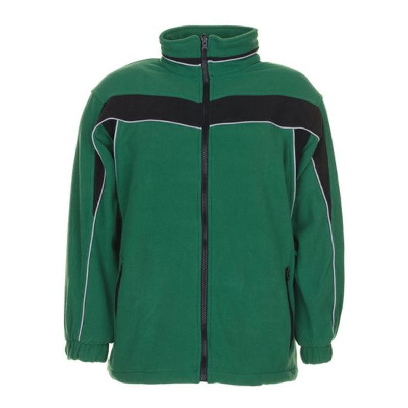 Planam Fleecejacke Plaline grün/schwarz