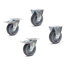 Rotauro Rollenset TPE Kunststofffelge Kugellager