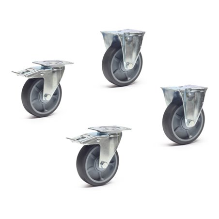 Rotauro Rollenset TPE Kunststofffelge Kugellager