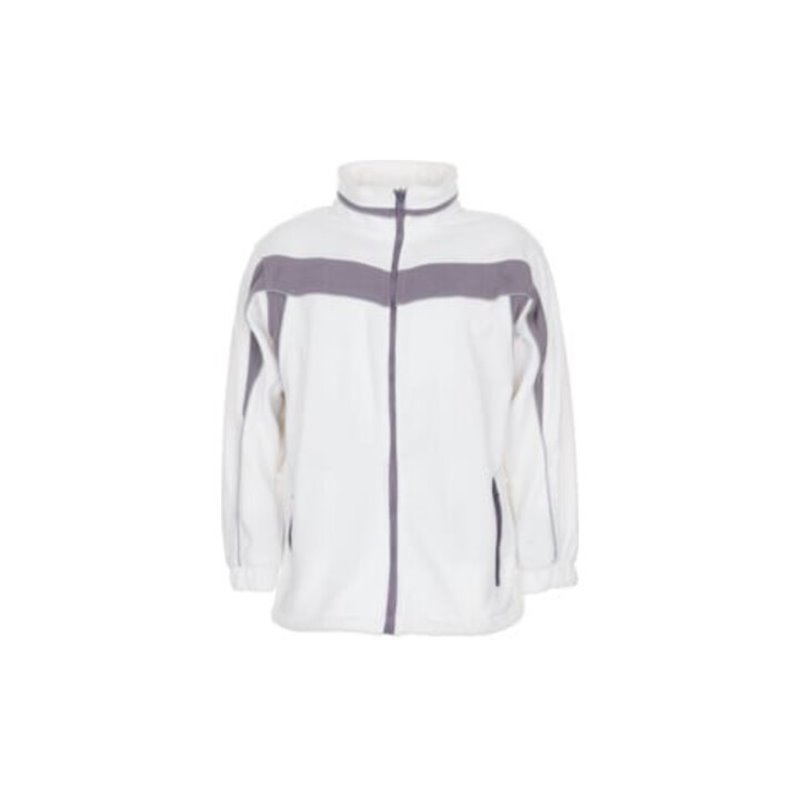 Planam Fleecejacke Plaline reinweiß/zink
