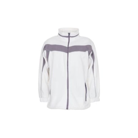 Planam Fleecejacke Plaline reinweiß/zink