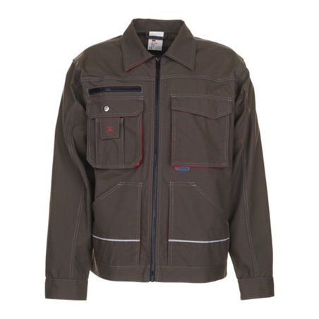 Planam Bundjacke Basalt oliv/rot