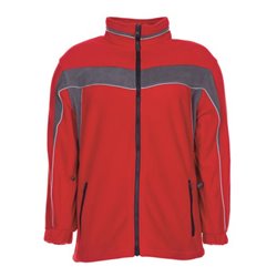Planam Fleecejacke Plaline rot/schiefer