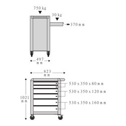 Stahlwille 95/6 Werkstattwagen TTS