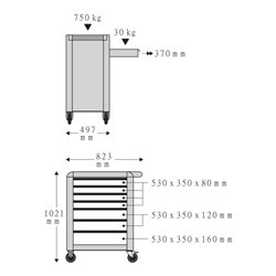 Stahlwille 95/7 Werkstattwagen TTS