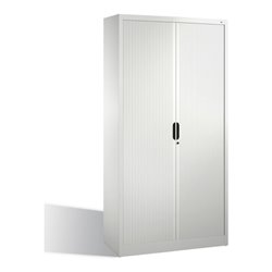 C+P Aktenschrank Omnispace mit Rollladen und 5 Ordnerhöhen Front Reinweiß Korpus Reinweiß