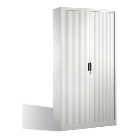C+P Aktenschrank Omnispace mit Rollladen und 5 Ordnerhöhen Front Reinweiß Korpus Reinweiß