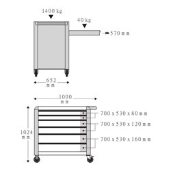 Stahlwille 98VA/6 Werkstattwagen TTS