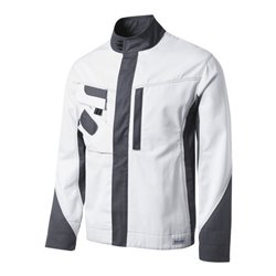 Pionier Bundjacke TOOLS, weiß/grau