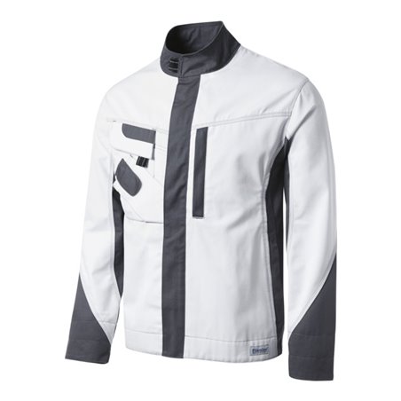 Pionier Bundjacke TOOLS, weiß/grau