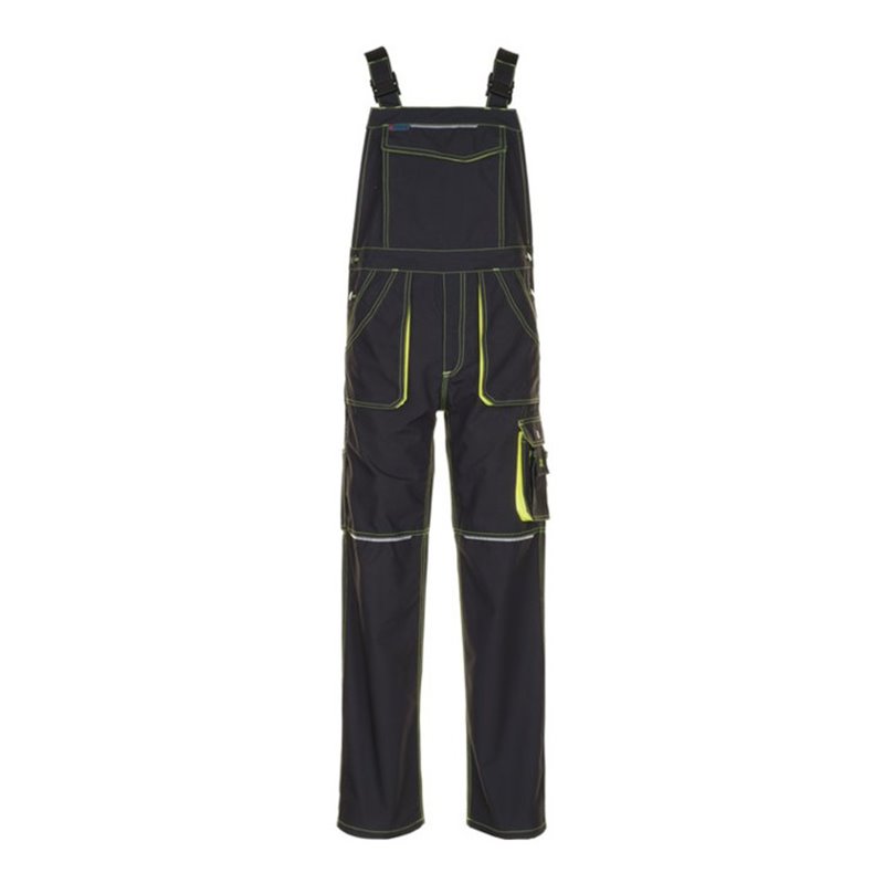 Planam Latzhose Basalt Neon anthrazit/gelb