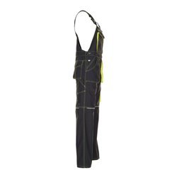 Planam Latzhose Basalt Neon anthrazit/gelb