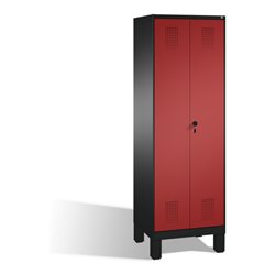 C+P Doppelspind Evolo auf Füßen 2 Abteile Front Rubinrot Korpus Schwarzgrau