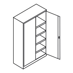 Taurotrade Flügeltür-Werkstattschrank Tür RAL7035