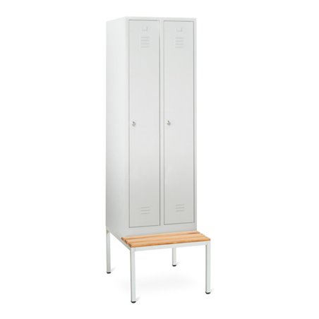 Taurotrade Kleiderschrank Serie ECO mit untergebauter Sitzbank 2 Abteile
