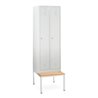 Taurotrade Kleiderschrank Serie ECO mit untergebauter Sitzbank 2 Abteile