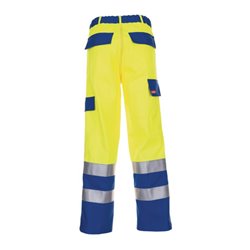 Planam Warn-Bundhose Major Protect warngelb/kornblau