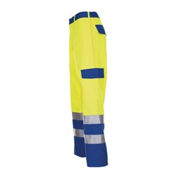 Planam Warn-Bundhose Major Protect warngelb/kornblau