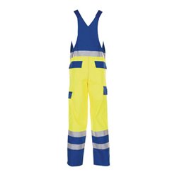 Planam Warn-Latzhose Major Protect warngelb/kornblau
