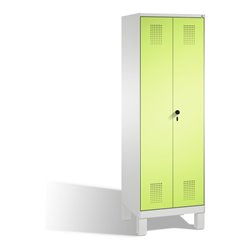 C+P Doppelspind Evolo auf Füßen 2 Abteile Front Viridingrün Korpus Lichtgrau