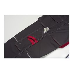 Planam Latzhose anthrazit/rot