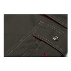 Planam Latzhose Basalt anthrazit/rot