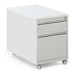 Taurotrade Rollcontainer aus Stahlblech 2 Schubläden eine als Hängeregister