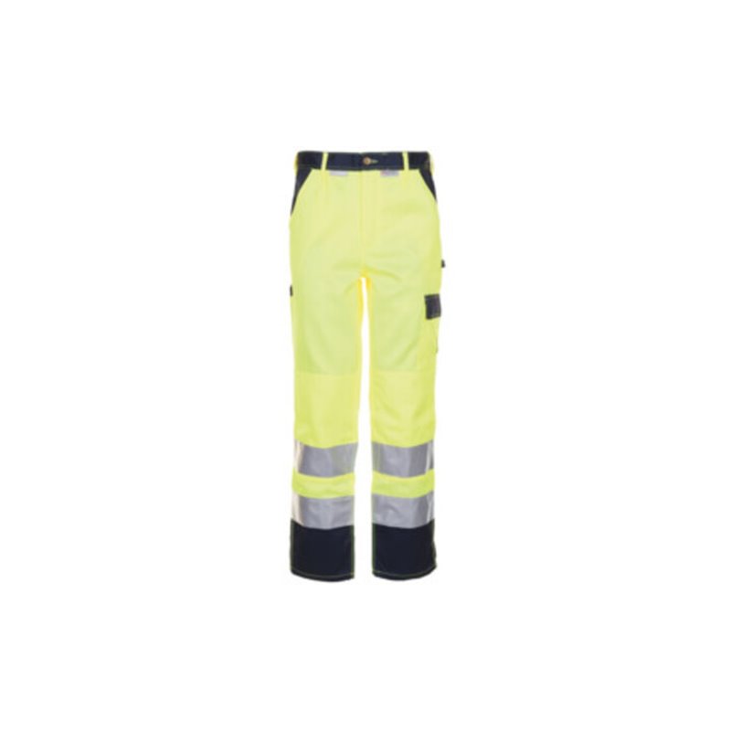 Planam Warnschutz-Bundhose gelb/marine