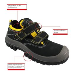 Hase Sicherheitssandale Tessin Synthetik-Nubuk