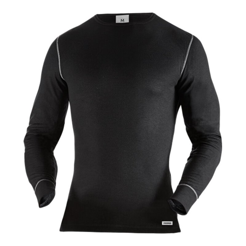 Fristads T-Shirt Langarm 787 OF Schwarz (Herren)