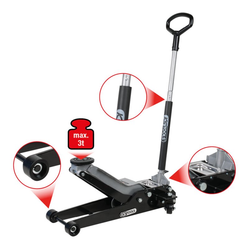 KS Tools Hydraulischer Stahl-Wagenheber