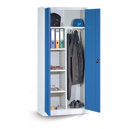 Taurotrade Universalschrank ECO-Serie Türen Enzianblau 3 Böden