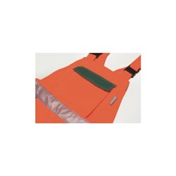 Planam Warnschutz-Latzhose orange/grün
