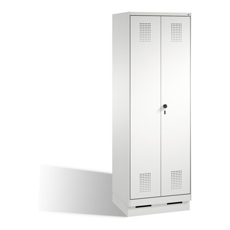 C+P Doppelspind Evolo auf Sockel 2 Abteile Front Lichtgrau Korpus Lichtgrau