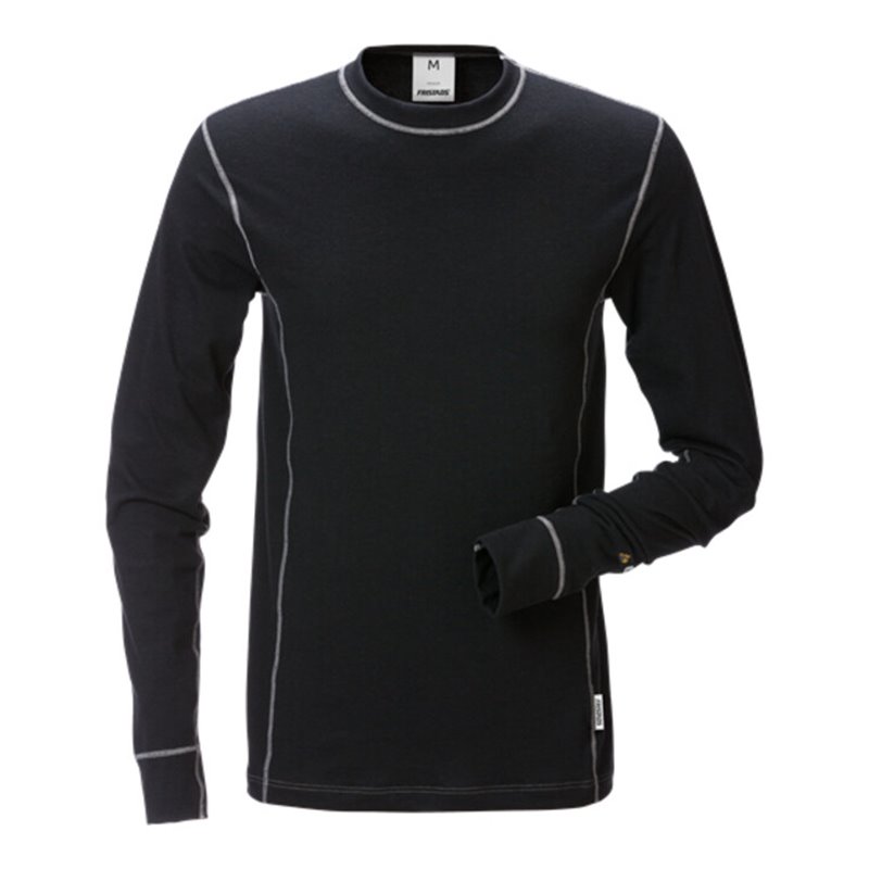 Fristads Flamestat T-Shirt Langarm 7026 MOF Schwarz (Herren)