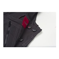 Planam Latzhose kornblau/rot