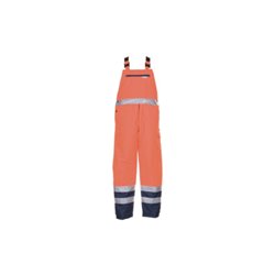 Planam Warnschutz-Winterlatzhose orange/marine