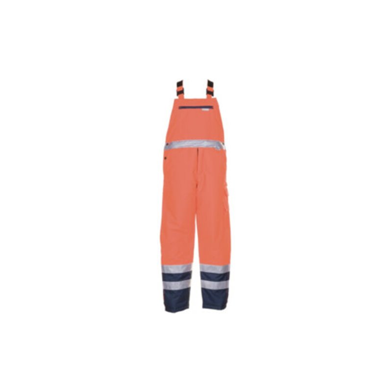 Planam Warnschutz-Winterlatzhose orange/marine