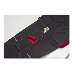 Planam Latzhose marine/rot