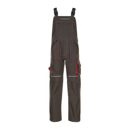 Planam Latzhose oliv/rot
