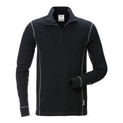 Fristads Flamestat Zipper-T-Shirt Langarm 7029 MOF Schwarz (Herren)