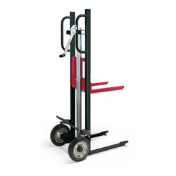 STIER Materialheber mit Gabelaufnahme, Traglast 150kg, Hubhöhe 1222mm