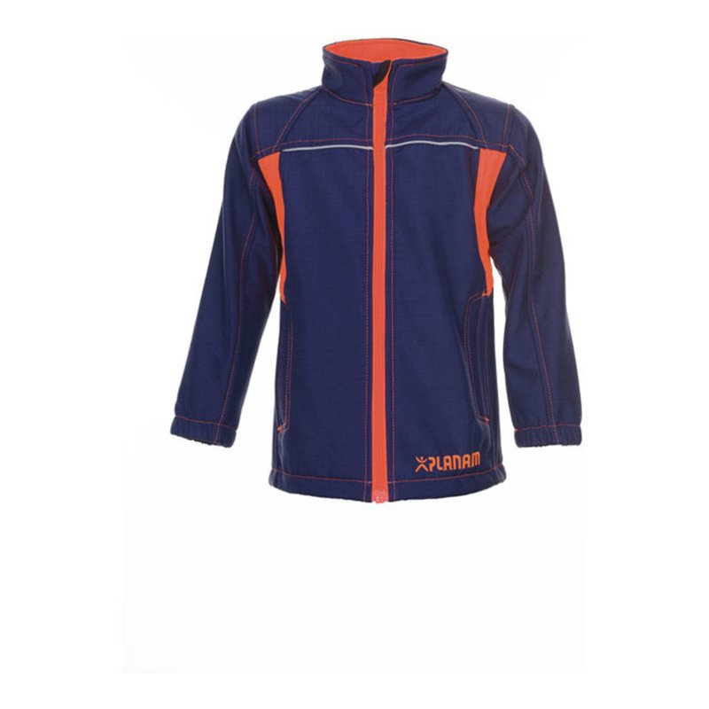 Planam Softshelljacke Junior marine/orange