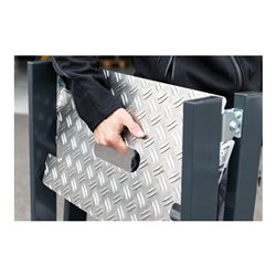 MUNK Klapptritt beidseitig begehbar, grau