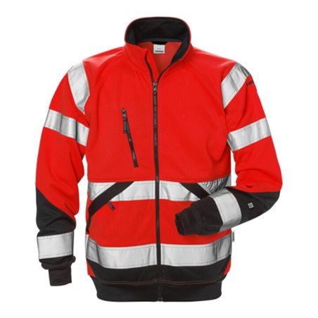 Fristads High Vis Sweatjacke Kl. 3 7426 SHV Rot (Herren)