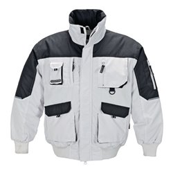 Terrax Pilotenjacke weiß/grau